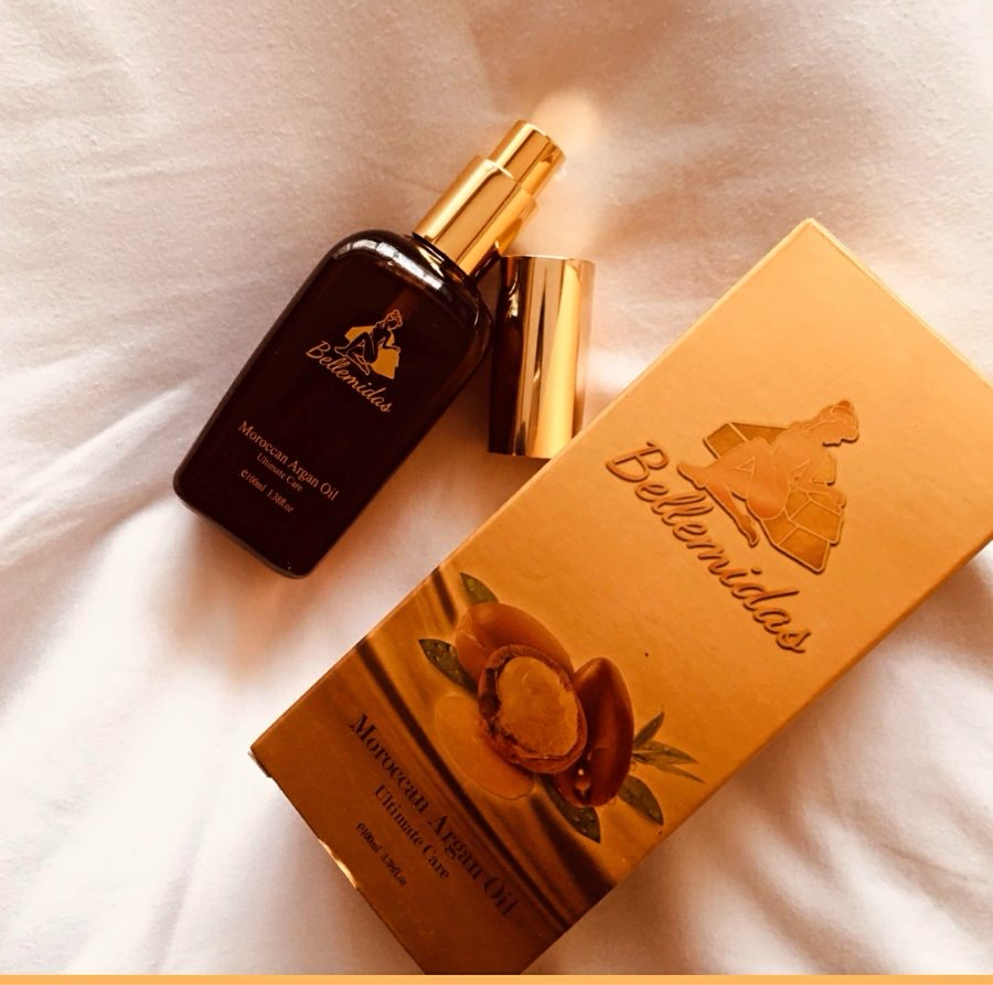 Transform your hair with Bellemidas Moroccan Argan Oil – a luxurious oil and serum in one, designed to nourish, repair, and add shine to your hair and skin. Perfect for everyday use.