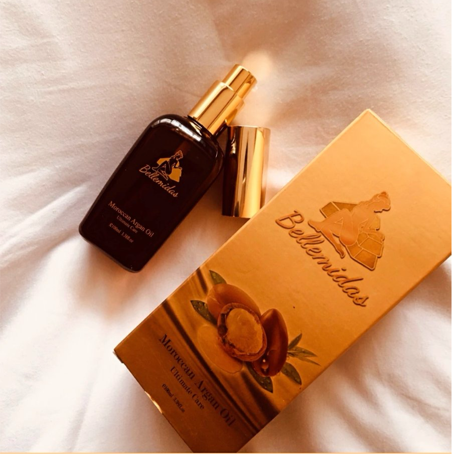 Luxurious Moroccan Argan Oil serum by Bellemidas for hair and skin care